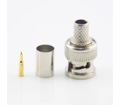 CABLEPELADO Conector BNC RG 59 para Crimpar, Macho, Compatible con Cámara de Seguridad y Grabador de Video