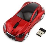 Ratón óptico inalámbrico with form de coche Deportivo para juegoss, Ratón para PC y portátil