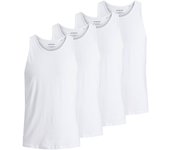 Jack & Jones Camiseta de tirantes para Hombre, Pack de 4 - JACBASIC TANKTOP, liso, algodón JACBASIC TANKTOP 2PK