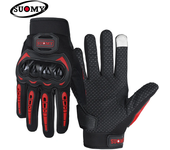 SUOMY New Orange Motorcycle Gloves Summer Men Women Full Finger Touch Screen Motocross Guantes Motorbike Bicycle Cycling Gloves
