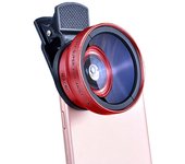 2 In 1 Mobile Phone Fish Eye Lens 0.45X Super Wide Angle Len 12.5X Macro HD Camera Lens Universal iPhone 13 12 11 Android Phone