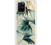 Funda compatible con Samsung Galaxy A91 - S10 Lite - Hojas palmera rayas diagonales