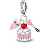 925 Sterling Silver Pink Crown Perfume  Pendant beads Fit Diy Bracelet Necklace Making Gift Of High Quality Jewelry