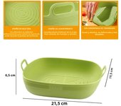 Silicone Air Fryers Oven Baking Tray AirFryer Basket Silicone Mold Pizza Mat Round Replacement Grill Pan Air Fryer Accessories