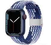 38mm 40mm 41mm suave pulsera erradicada nylon Correa elástica para la serie iWatch Solo Lasso trenzado ajustable con hebilla compatible con Apple Watch Band