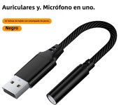 USB to 3.5mm Audio Aux Adapter Supporting 2-in-1 Microphone and Music USB Male TO 3.5 MM Jack Headphone Converter Cable For PC