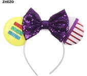 Disney Mickey Mouse Oor Hoofdbanden Frozen Elsa Anna Strik Pailletten Hoofdband Kids Party Cadeau Kinderen Diy Haaraccessoires