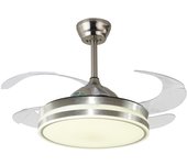 Bel atenas ceiling fan dc motor pop up blades with 36w led light memory dimmable in dimmer intensity (nightlight) bel air home a