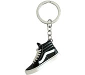 Llavero Zapatilla Vans Alta Casual Negra Y Blanca