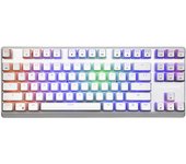 Modecom Volcano Lanparty Pudding Edition Teclado mecánico RGB (Outemu Blue), Blanco