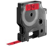 DYMO D1 - Etiquetas estándar - Negro sobre rojo - 9mm x 7m