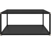 vidaXL Mesa de centro vidrio templado 80x80x35 cm Transparente, Negro, Blanco Mesita de Salón o Comedor o Auxiliar Mesa de Café Meuble Salón