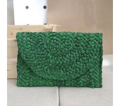Fashion Beach Purse Women Summer Beach Bag Envelope Woven Clutch Solid Color Large Capacity Storage Bag Corn Husk Straw Hand Bag