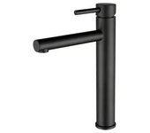 VALAZ Palancia Grifo de lavabo monomando alto con caño recto elaborado en latón color negro mate