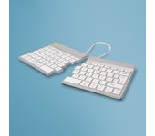 R-Go Tools Teclado ergonómico R-Go Split Break con software de pausa, teclado dividido ergonómico, AZERTY (BE), bluetooth, blanco