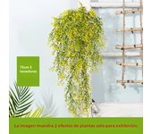 75cm 5 Forks Artificial Vine Fake Plants Rattan Wall Hanging Leaves Plastic Golden Bell Willow Branch For Home Garden Room Decor