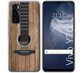 Funda Silicona para Vivo Y70 diseño Madera 11 Dibujos