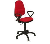 Piqueras Y Crespo Silla de Oficina Ergonómica con Brazos Fijos y Regulable en Altura