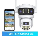 15MP 8K Three Lens Wifi Camera Outdoor Three Screens Video Surveillance Camera 2.4G/5G Night Vision Human Detection Security CAM