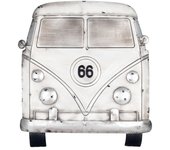Signes Grimalt  By Sigris - Adorno Pared Van Route 66  Adorno Pared | Placas Metal Blanco - 62x4x57 cm 28865