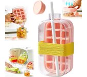 Vaso de hielo refrescante de verano, botella de cubitos de hielo refrescante de verano, molde reutilizable para cubitos de hielo y hervidor para cócteles, café, whisky, champán, cerveza, jugos y bebidas (800 ml, verde)