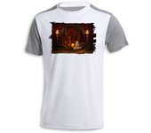 MERCHANDMANIA CAMISETA BICOLOR Vela Iluminado Luz Altar Pagano Wicca Magia tshirt brujas vampiros magos