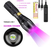 High-power counterfeit detector ultraviolet light uv 365+395nm Tsinghua purple light fluorescent light scorpion glare flashlight