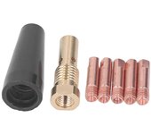 7 Pcs Set Welding Nozzle Diffuser Tip Kit Clear Thread Good Conductivity Smoothly Copper Welding Torch Accessories