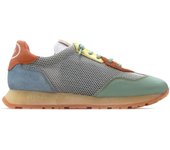 Hispanitas CHV253869 Zapatos sneakers de piel con cordón elástico, suela de goma,rejilla,calado,ante,nobuk, para señora