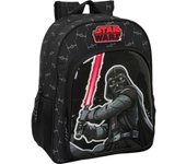 SAFTA - MOCHILA JUNIOR ADAPT.CARRO STAR WARS "THE FIGHTER" - Mochila con Asas Ajustables y Espalda Ergonomica - Mochila con Compartimientos con Cremallera - Mochila Diseño Único y Licencia Oficial By STAR WARS "THE FIGHTER"