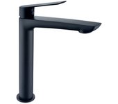 Imex Luxor BDX023-3NG grifo monomando negro mate para lavabo con caño alto fabricado en latón