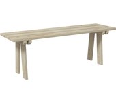 Outsunny Banco de Madera Banco de Jardín de 2 Plazas Carga 220 kg Banco de Exterior para Patio Terraza Piscina 130x38x45 cm Natural