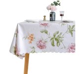 Mantel de vinilo resistente, resistente a las manchas, de 52" x 90" (Love of Peonies, rectangular, 52 x 90 pulgadas)