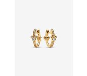 Pandora - Pendientes de Mickey Mouse y Minnie Mouse de Disney - Baño de Oro de 14 K