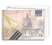 Pacsa - CUADERNO BLOCKS  DIBUJO ART 140 GRS. FOLIO PROLONGADO 20 HOJAS 2 TALADROS LISO CON RECUADRO PACSA 18848 18848
