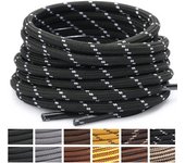Stepace Cordones Redondos para Botas [2 Pares] Cordones Duraderos para Botas de Senderismo y Trekking Zapatos, Longitud 120-180cm