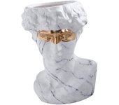 Maceta de cerámica con forma de cara y rostro, estatua griega, decoración creativa para el hogar, maceta para jardín