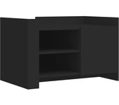 vidaXL Mesa de centro madera de ingeniería 80x50x50 cm Blanco, Negro, Roble Sonoma Mesita de Salón o Comedor o Auxiliar Mesa de Café Meuble Salón