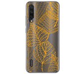 Tumundosmartphone Funda Gel Transparente para Xiaomi Mi A3 diseño Hojas Dibujos