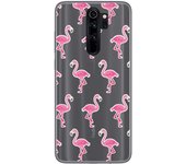 Tumundosmartphone Funda Gel Transparente para Xiaomi Redmi Note 8 Pro diseño Flamenco Dibujos