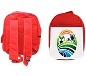 MERCHANDMANIA PACK MOCHILA ROJA Y ESTUCHE logo profesional jardinero jardineria school material