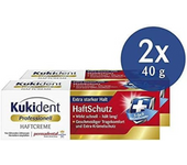 Kukident Profesional Extra Fuerte - Crema Adhesiva  para dentaduras postizas (pack de 2 unidades de 40 g)