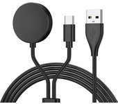 For Samsung Galaxy Watch 4/3/Active 2/Active&Galaxy Phone/Buds USB Charger Smartwatch Charger Replacement Charger