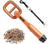 Detector de metales portátil subacuático, 9.84 pies IP68, totalmente impermeable para adultos, ligero y pequeño, con LED y alarma para metales ferrosos y no ferrosos.