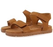 Gioseppo - Sandalias de Piel con Cierres Ajustables - Color Cuero - Planta Tipo BIO - Niño y Niña