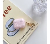 Pink Heart Girls Case for AirPods Pro Shell Texture Earphone Protective Cover for Airpods 2 3 3rd Soft IMD Case with Keyring