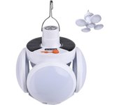 Solar/USB Rechargeable LED Bulb Light Outdoor Folding Light Portable Soccer Bulb Flashlight With Power Display
