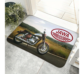 1pc JAWAs Vintage Motorcycle Floor Mat Floor Mat Anti-Slip Kitchen Bedroom Handmade Tufted Rug Carpet Living Room Entrance Rug
