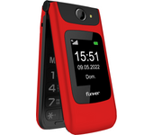 Funker C200 Comfort 4G - Teléfono móvil 4G Volte de Tapa para Mayores, Botones y Teclas Grandes, fácil de Usar, botón SOS, USB-C, 3 memorias directas, Bateria 1000mAH (Rojo)