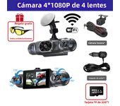 4 Channel Car DVR 4*1080P Dash Cam Car WIFI APP Video Recorder Dash Cam Front and Rear View 24H Parking Monitor Car Assecories